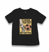 A Foot Kicking a Soccer Ball Kid's Black T-shirt - Premium Kid's T-shirt from W.E.N.S. WIND - Just 5990! Shop now at W.E.N.S. WIND