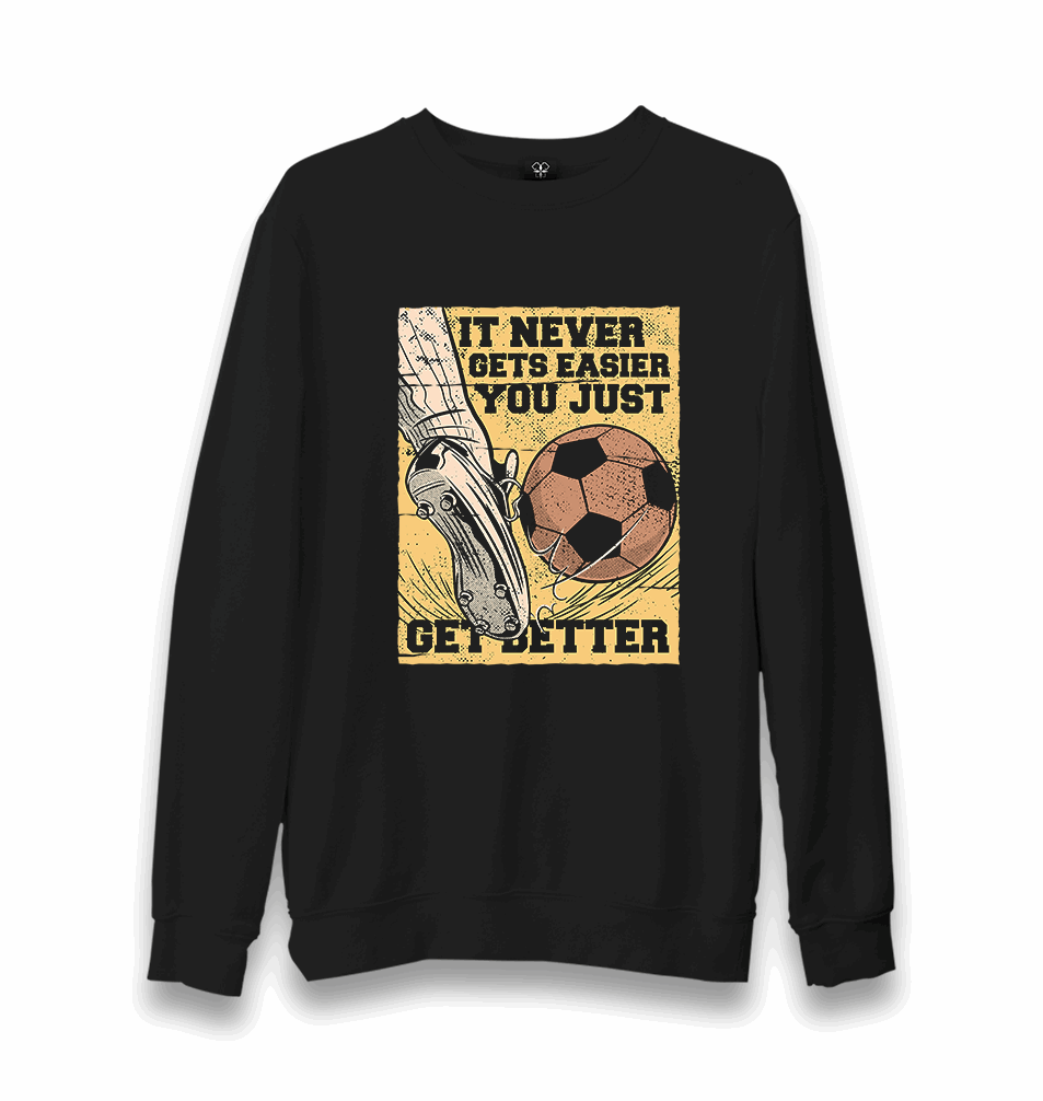 A Foot Kicking a Soccer Ball Unisex Black Sweatshirt - Premium Unisex Sweatshirt from W.E.N.S. WIND - Just 10990! Shop now at W.E.N.S. WIND