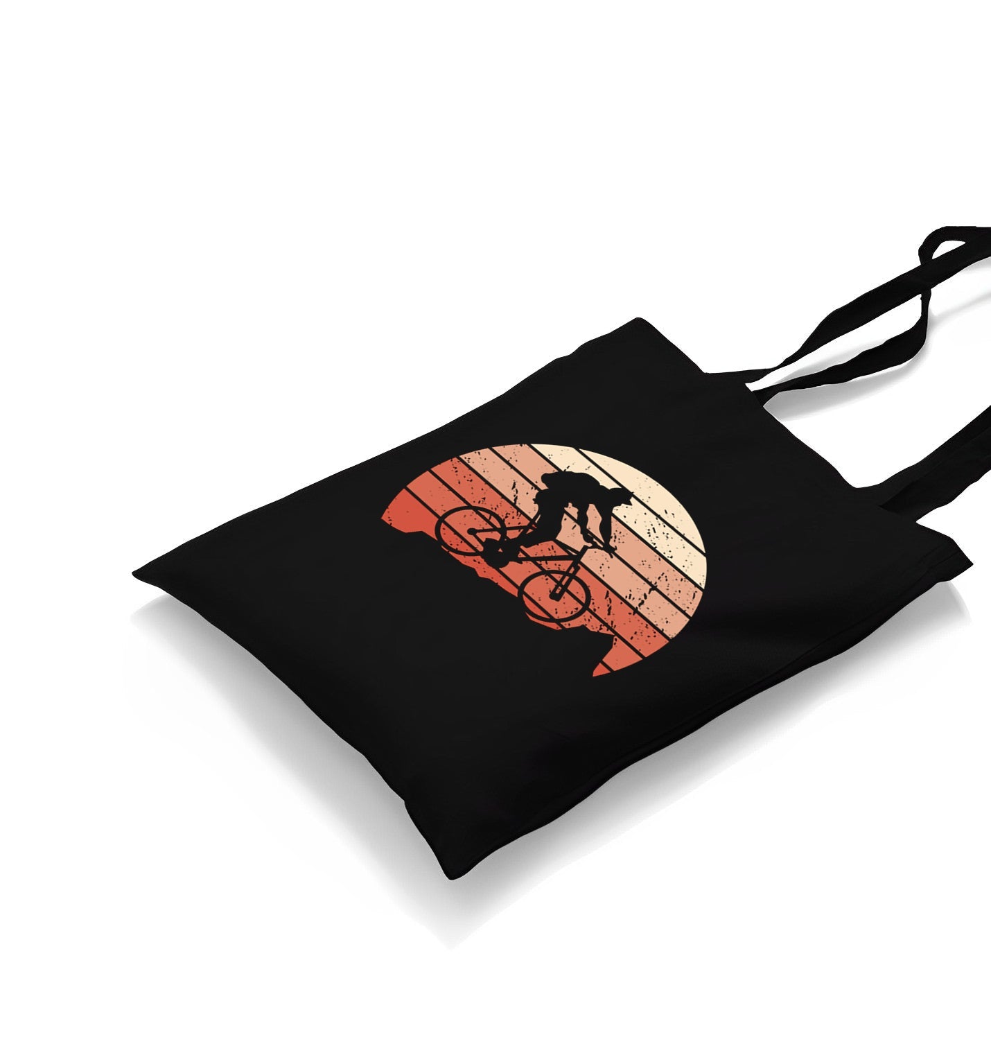 Man Riding Bicycle on the Mountain Canvas Totebag - Premium  from Wenswind - Just 4990! Shop now at W.E.N.S. WIND