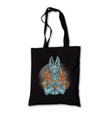 Egyptian God Anubis in Blue Color Canvas Totebag - Premium  from Wenswind - Just 4990! Shop now at W.E.N.S. WIND