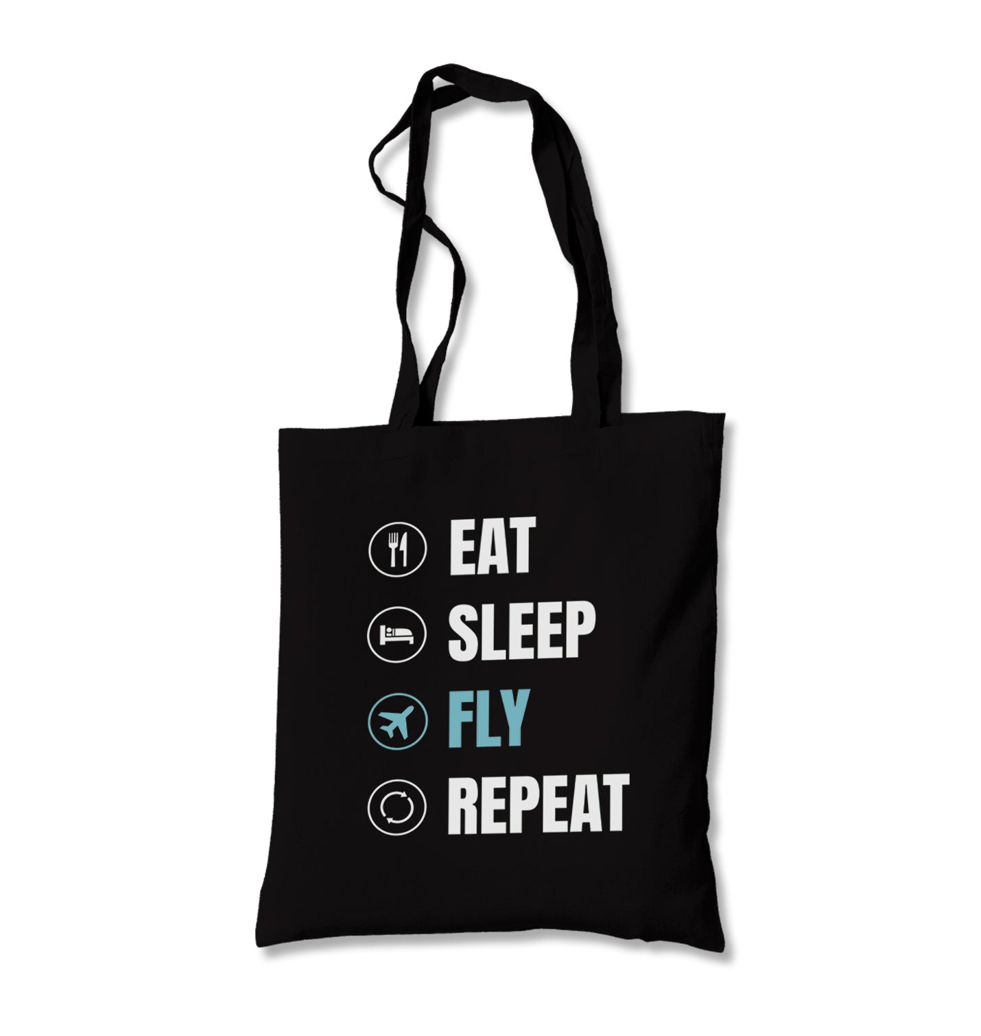 Plane Pilot Eat Sleep Fly Canvas Totebag - Premium  from Wenswind - Just 5990! Shop now at W.E.N.S. WIND