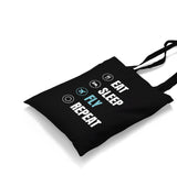 Plane Pilot Eat Sleep Fly Canvas Totebag - Premium  from Wenswind - Just 5990! Shop now at W.E.N.S. WIND