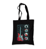 Electric Guitar and Its Parts on Grid Canvas Totebag - Premium  from Wenswind - Just 4990! Shop now at W.E.N.S. WIND