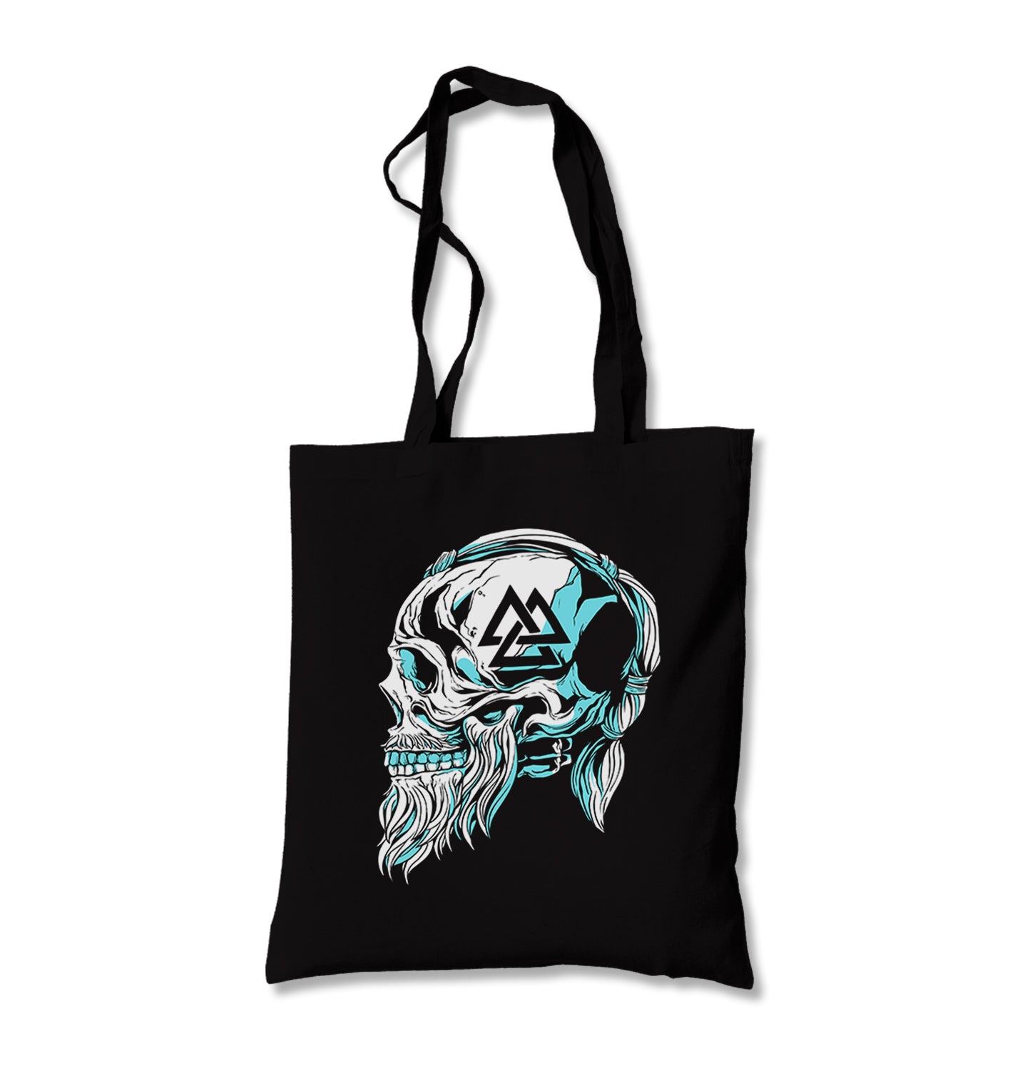 Viking Skull with a Beard Canvas Totebag - Premium  from Wenswind - Just 4990! Shop now at W.E.N.S. WIND