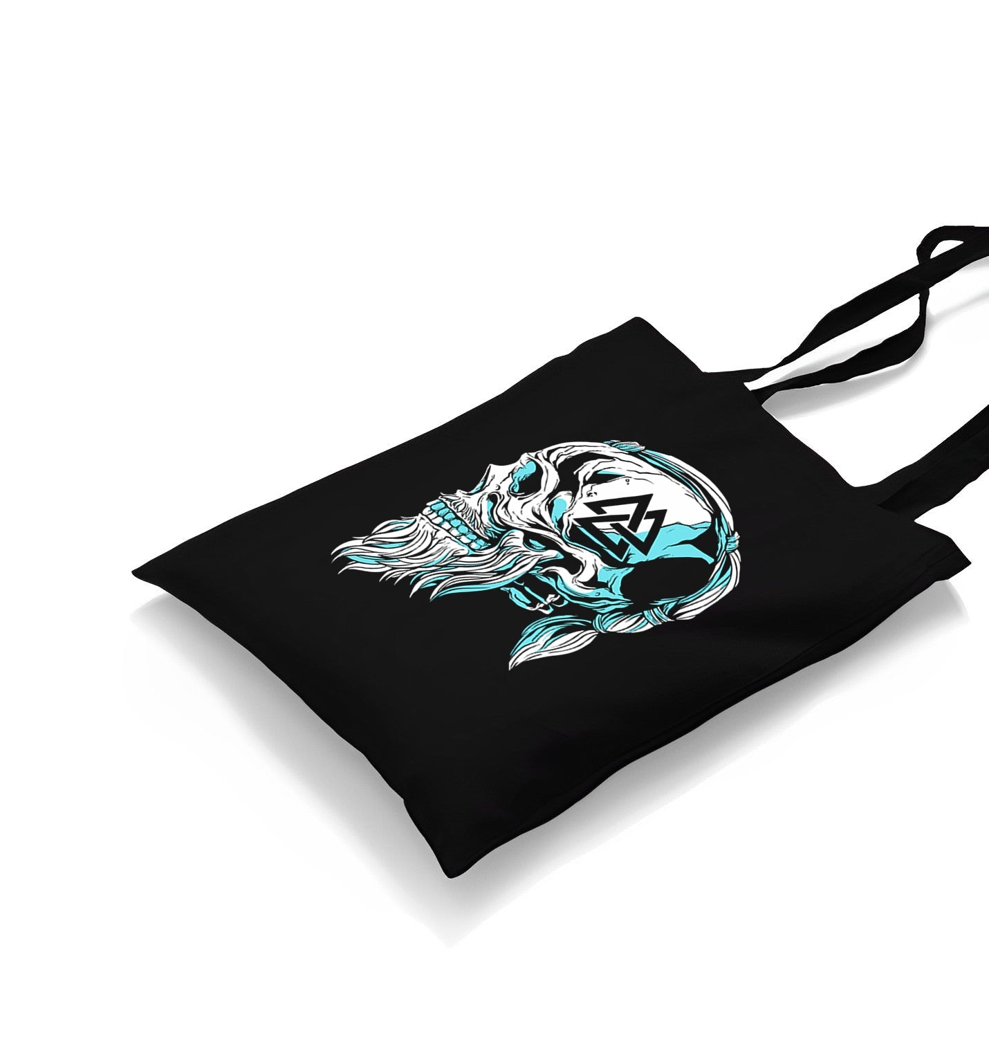 Viking Skull with a Beard Canvas Totebag - Premium  from Wenswind - Just 4990! Shop now at W.E.N.S. WIND