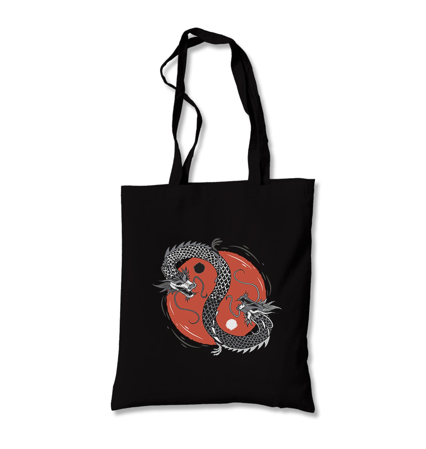 Two Dragons Yin Yang Canvas Totebag - Premium  from Wenswind - Just 4990! Shop now at W.E.N.S. WIND