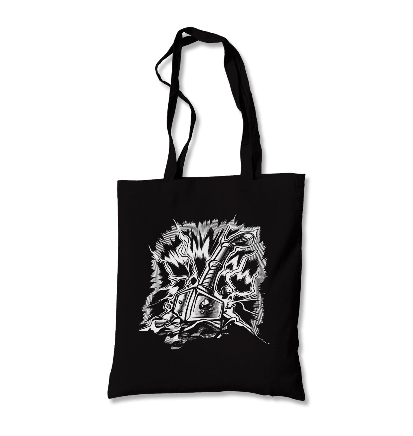 Thor´s Hammer Striking a Surface Canvas Totebag - Premium  from Wenswind - Just 4990! Shop now at W.E.N.S. WIND