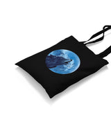 Wolf Howling - Blue Moon Canvas Totebag - Premium  from Wenswind - Just 4990! Shop now at W.E.N.S. WIND