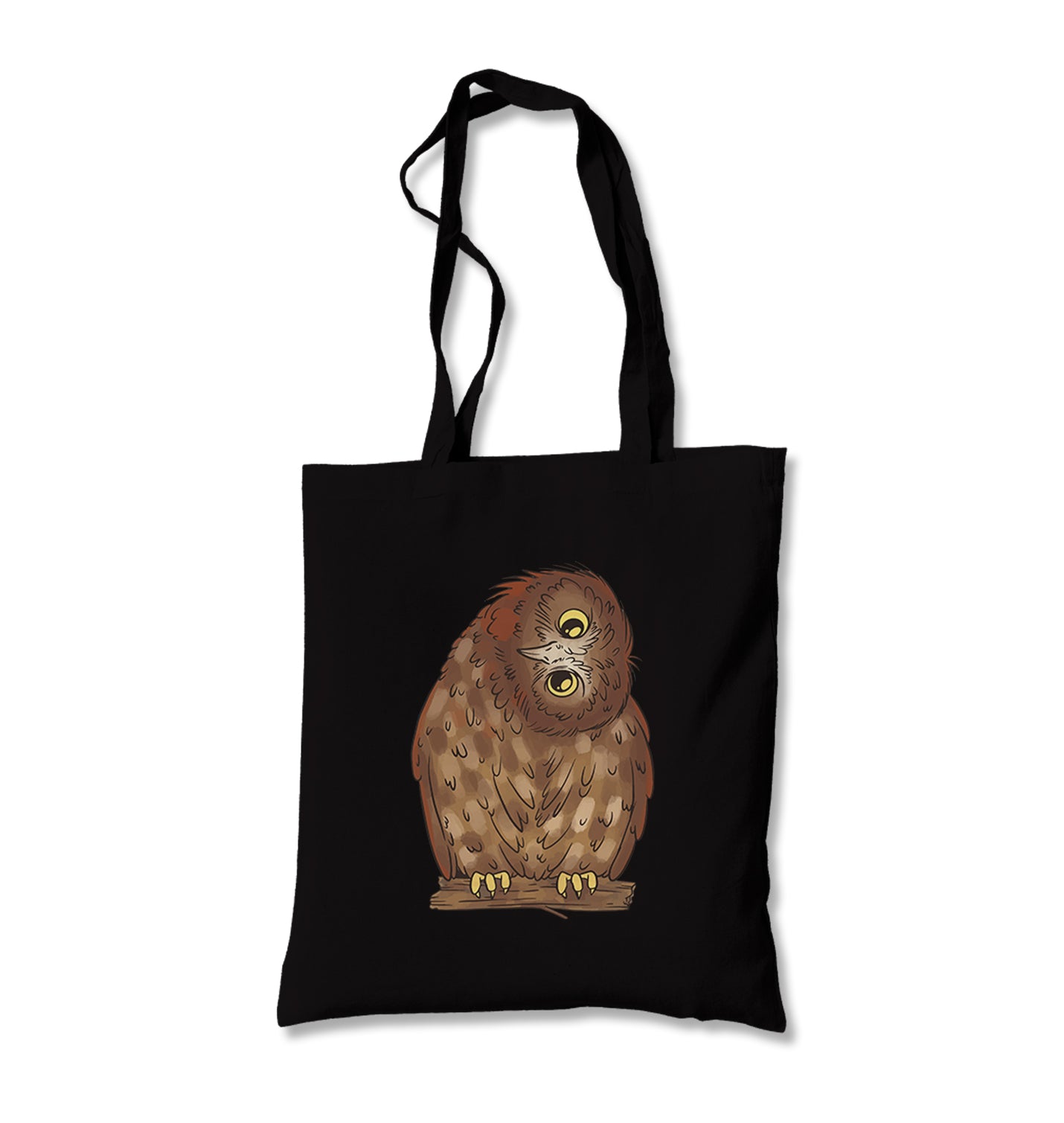 Owl with its Head Turned Sideways Canvas Totebag - Premium  from Wenswind - Just 4990! Shop now at W.E.N.S. WIND