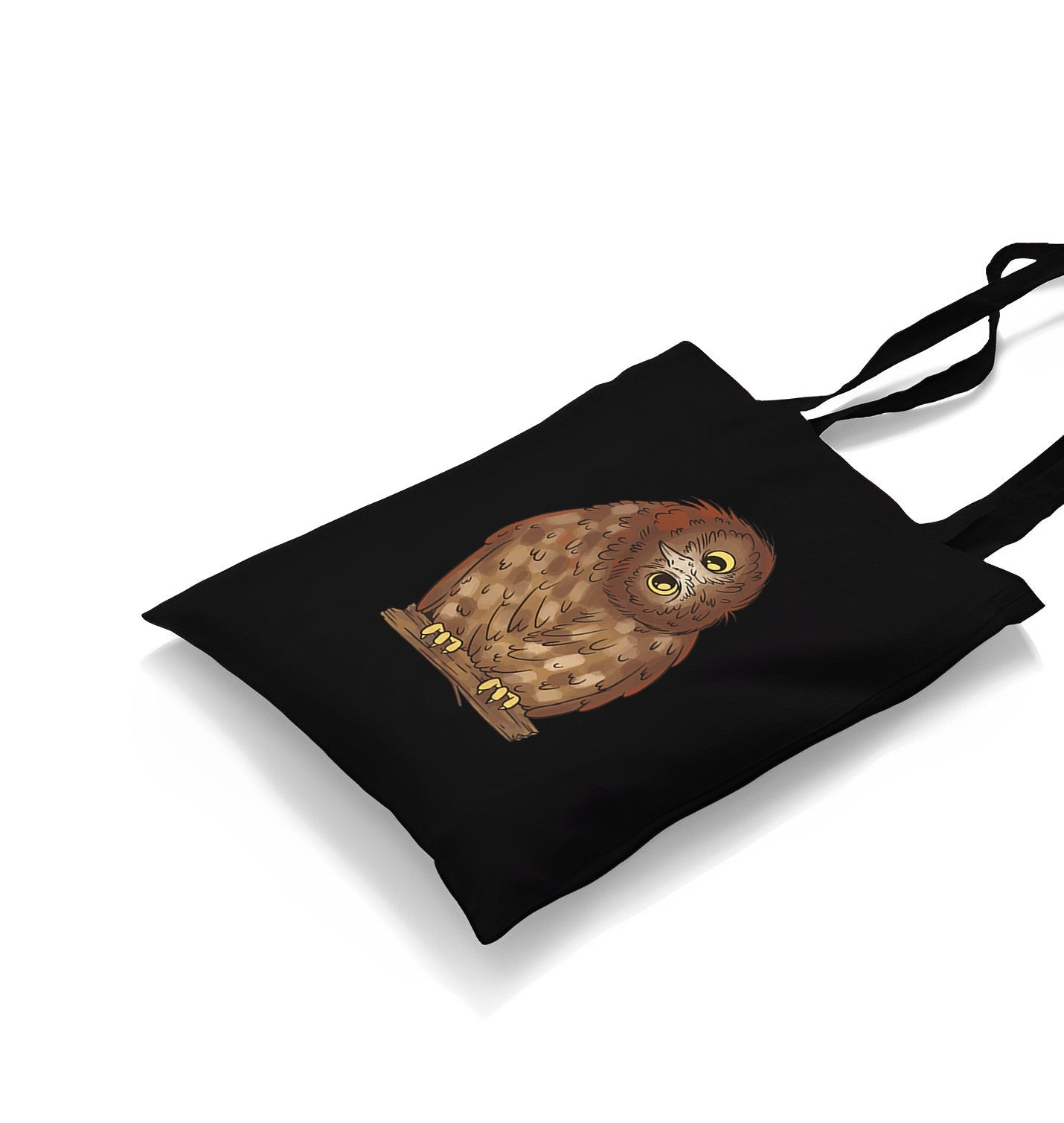 Owl with its Head Turned Sideways Canvas Totebag - Premium  from Wenswind - Just 4990! Shop now at W.E.N.S. WIND