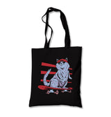 Cat Riding a Skateboard Canvas Totebag - Premium  from Wenswind - Just 4990! Shop now at W.E.N.S. WIND