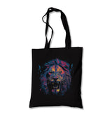 Lion Head Roaring with Different Colors Canvas Totebag - Premium  from Wenswind - Just 5990! Shop now at W.E.N.S. WIND