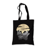 Two Wolves Howling in the Moonlight Canvas Totebag - Premium  from Wenswind - Just 4990! Shop now at W.E.N.S. WIND