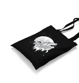 Wolf Looking to the Stars at Night Canvas Totebag - Premium  from Wenswind - Just 4990! Shop now at W.E.N.S. WIND