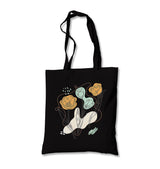 Tulip Flowers in Abstract Style Canvas Totebag - Premium  from Wenswind - Just 4990! Shop now at W.E.N.S. WIND