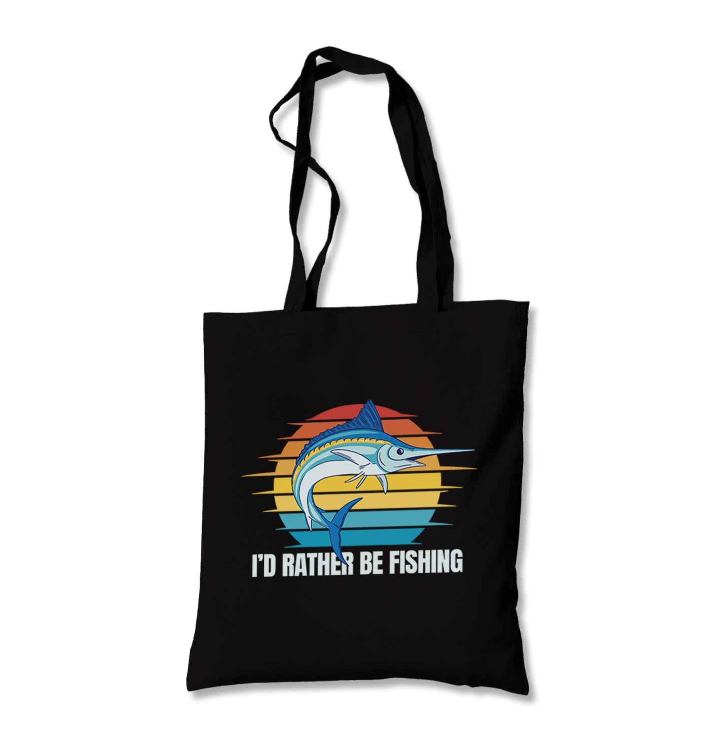 Swordfish with a I'd Rather be Fishing Canvas Totebag - Premium  from Wenswind - Just 4990! Shop now at W.E.N.S. WIND