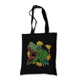 Dinosaur Tearing Up the Tshirt Canvas Totebag - Premium  from Wenswind - Just 4990! Shop now at W.E.N.S. WIND