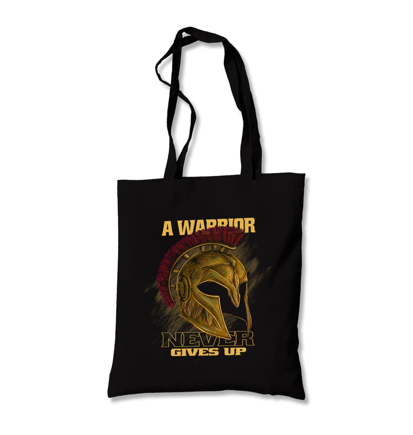 A Warrior Never Gives Up Spartans Helmet Canvas Totebag - Premium  from Wenswind - Just 4990! Shop now at W.E.N.S. WIND