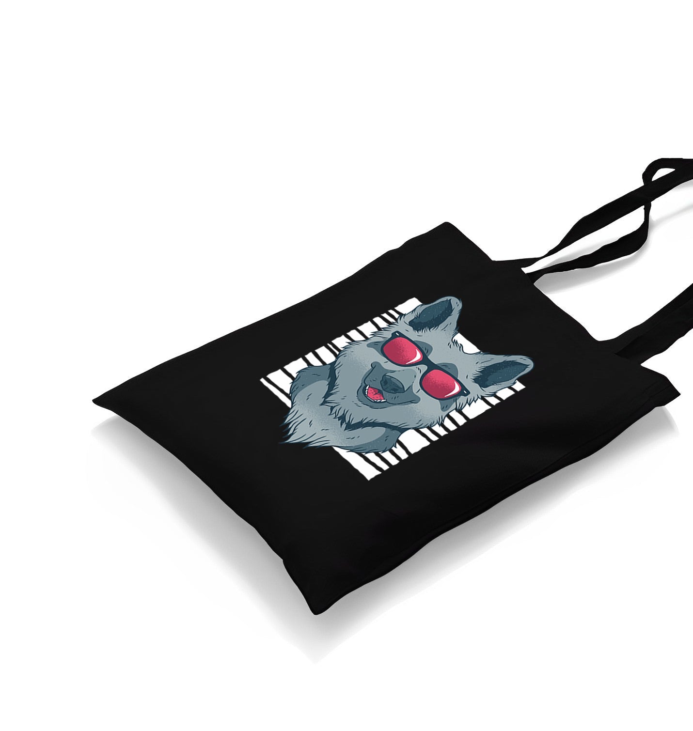 Dog with Red Sunglasses Canvas Totebag - Premium  from Wenswind - Just 4990! Shop now at W.E.N.S. WIND