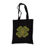 Four Leaf Luck Clover Canvas Totebag - Premium  from Wenswind - Just 4990! Shop now at W.E.N.S. WIND