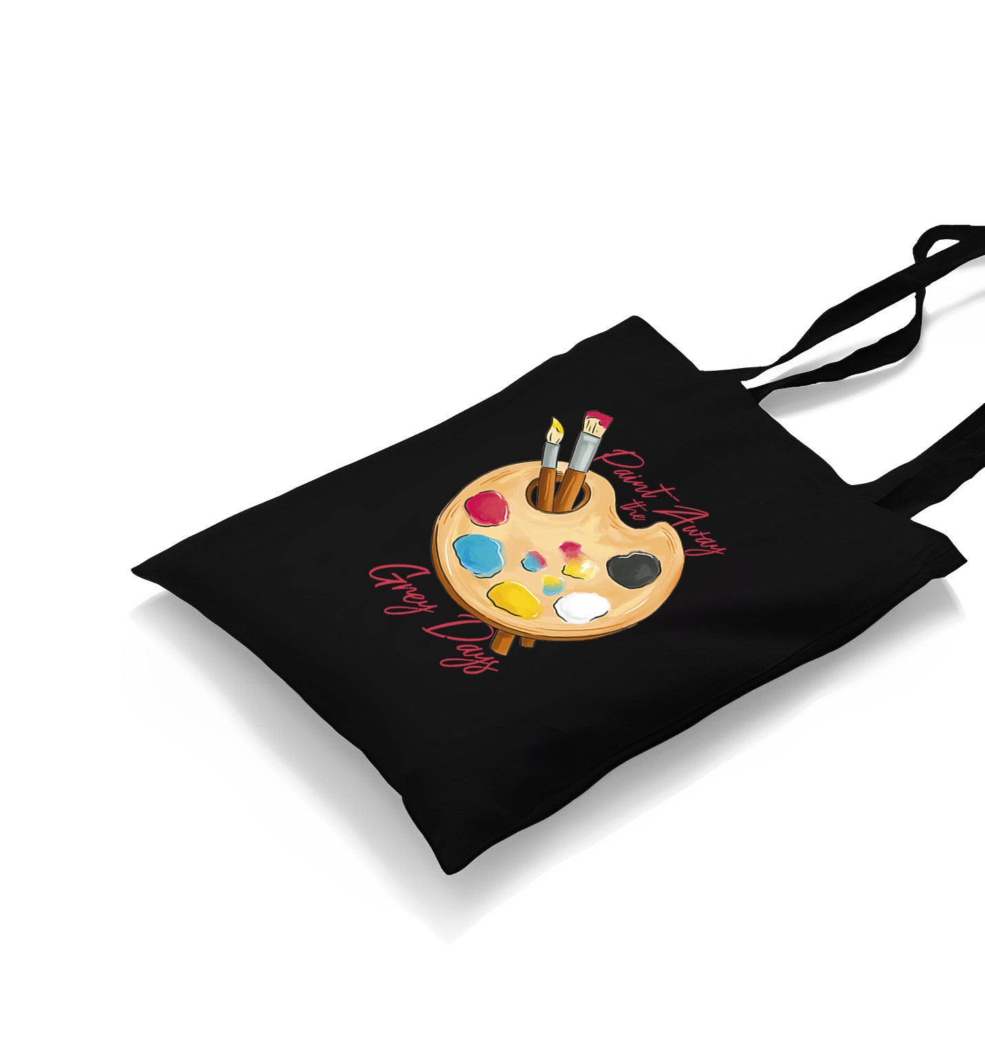 Paint Away the Grey Days Canvas Totebag - Premium  from Wenswind - Just 4990! Shop now at W.E.N.S. WIND