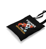 Dreams are Beautiful Space Rocket Canvas Totebag - Premium  from Wenswind - Just 4990! Shop now at W.E.N.S. WIND