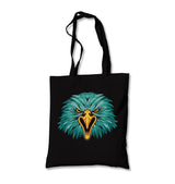 A Turquoise Eagle Face Canvas Totebag - Premium  from Wenswind - Just 4990! Shop now at W.E.N.S. WIND