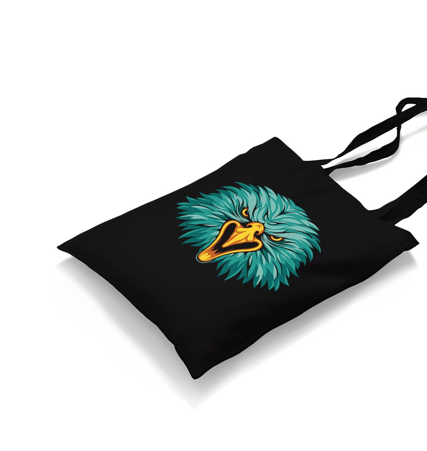 A Turquoise Eagle Face Canvas Totebag - Premium  from Wenswind - Just 4990! Shop now at W.E.N.S. WIND