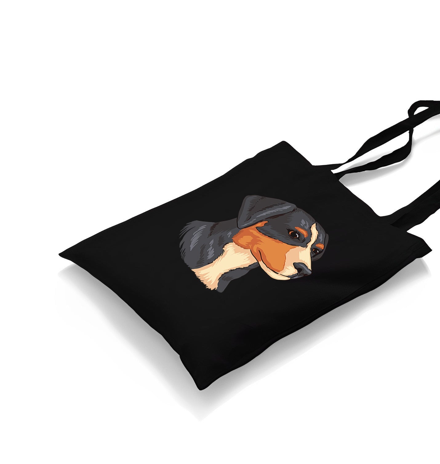 Cute Dog Illustration Canvas Totebag - Premium  from Wenswind - Just 4990! Shop now at W.E.N.S. WIND