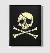 Pirate Skull with an Eye Patch Black Canvas Wall Art 35x40cm - Premium  from W.E.N.S. WIND - Just 7990! Shop now at W.E.N.S. WIND