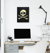 Pirate Skull with an Eye Patch Black Canvas Wall Art 35x40cm - Premium  from W.E.N.S. WIND - Just 7990! Shop now at W.E.N.S. WIND