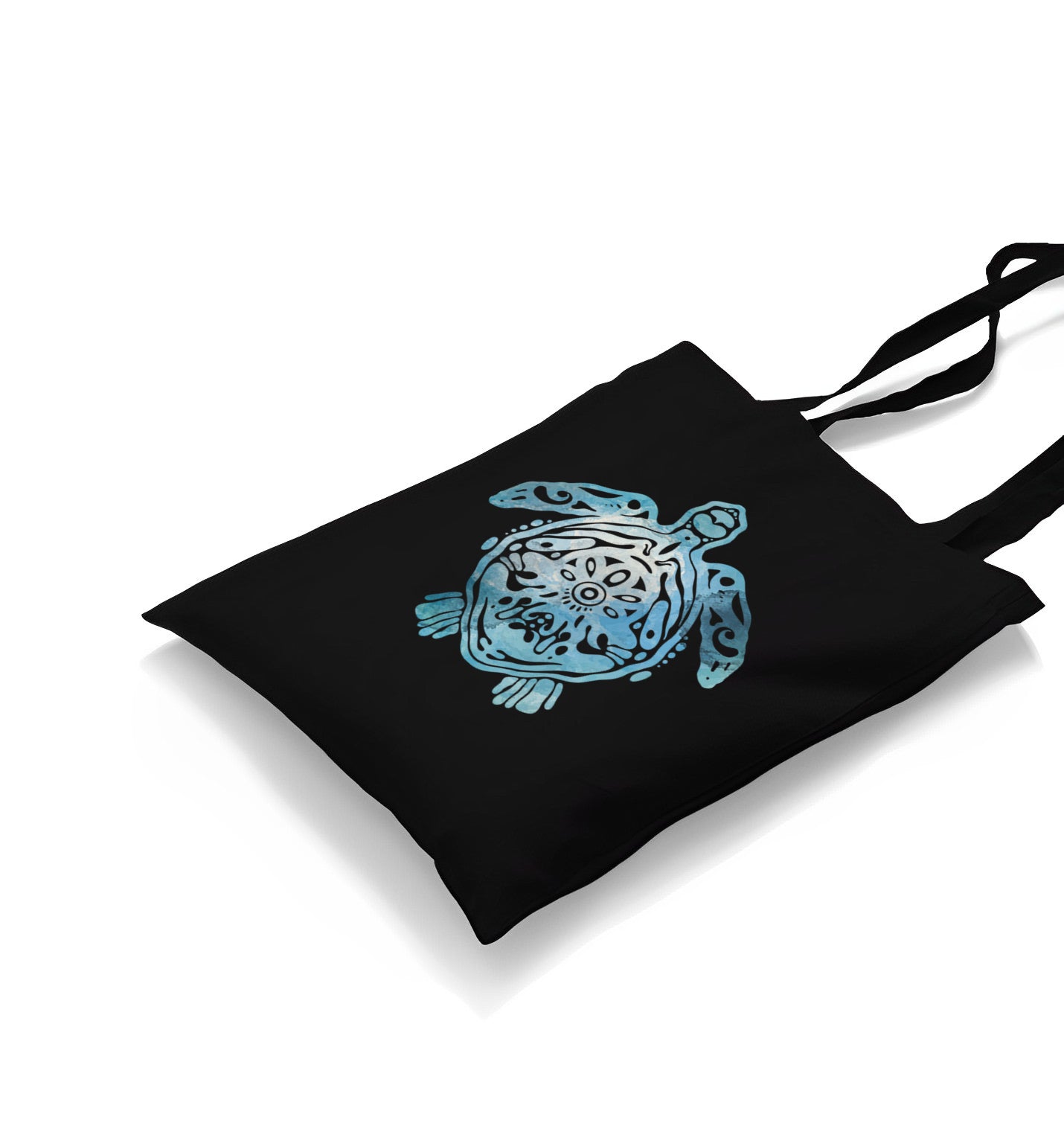 Blue Sea Turtle with Special Knots Canvas Totebag - Premium  from Wenswind - Just 4990! Shop now at W.E.N.S. WIND