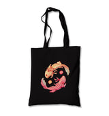 Yin Yang Sign Between Two Koi Fishes Canvas Totebag - Premium  from Wenswind - Just 4990! Shop now at W.E.N.S. WIND