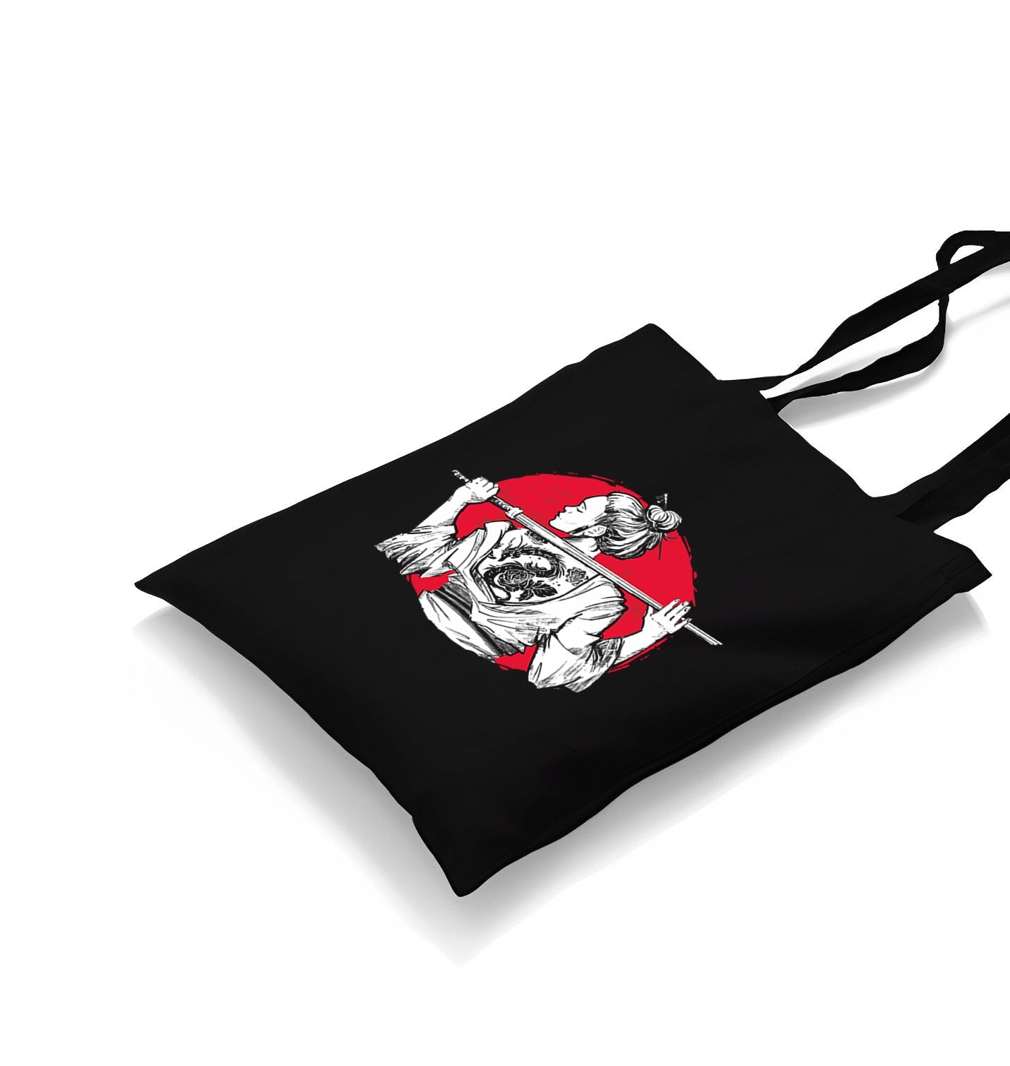 Samurai Girl with Tattoo Canvas Totebag - Premium  from Wenswind - Just 5990! Shop now at W.E.N.S. WIND