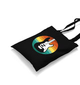 Guitar with a Retro Sunset Canvas Totebag - Premium  from Wenswind - Just 4990! Shop now at W.E.N.S. WIND