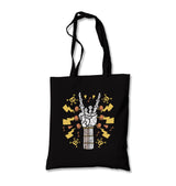 Skeleton Hand Making Rock Sign Thunder Canvas Totebag - Premium  from Wenswind - Just 5990! Shop now at W.E.N.S. WIND