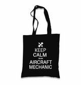 Aircraft Mechanic Black Canvas Totebag - Premium  from W.E.N.S. WIND - Just 4990! Shop now at W.E.N.S. WIND