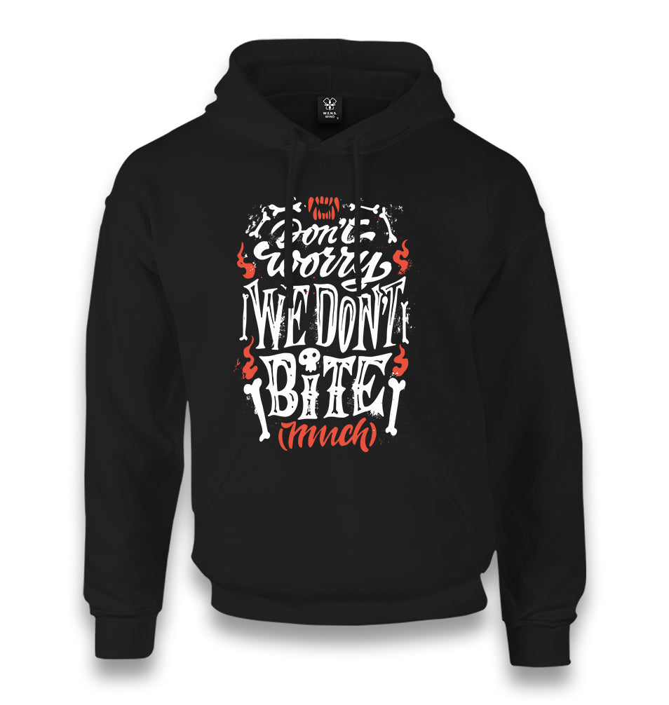 Halloween - We Dont Bite Much Unisex Black Hoodie - Premium  from W.E.N.S. WIND - Just 11990! Shop now at W.E.N.S. WIND