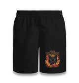 Halloween-Autumn Cat Titude Black Shorts - Premium  from W.E.N.S. WIND - Just 7990! Shop now at W.E.N.S. WIND