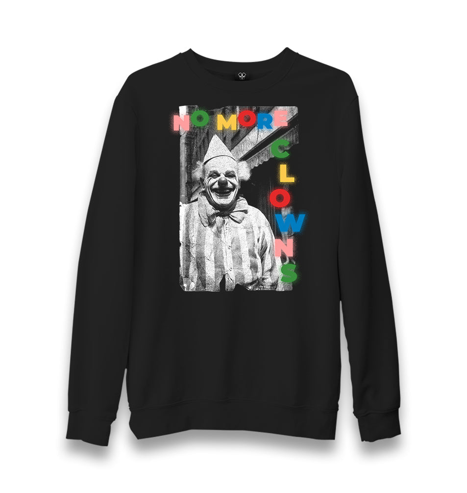 Halloween - No More Clowns Unisex Black Sweatshirt - Premium  from W.E.N.S. WIND - Just 10990! Shop now at W.E.N.S. WIND