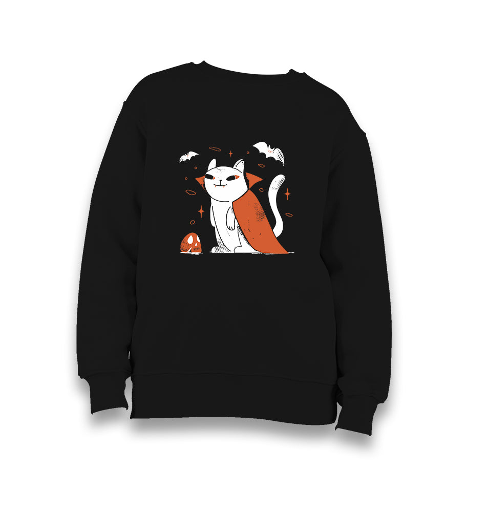 Halloween - Vampire Cat Kid's Black Sweatshirt - Premium  from W.E.N.S. WIND - Just 7990! Shop now at W.E.N.S. WIND