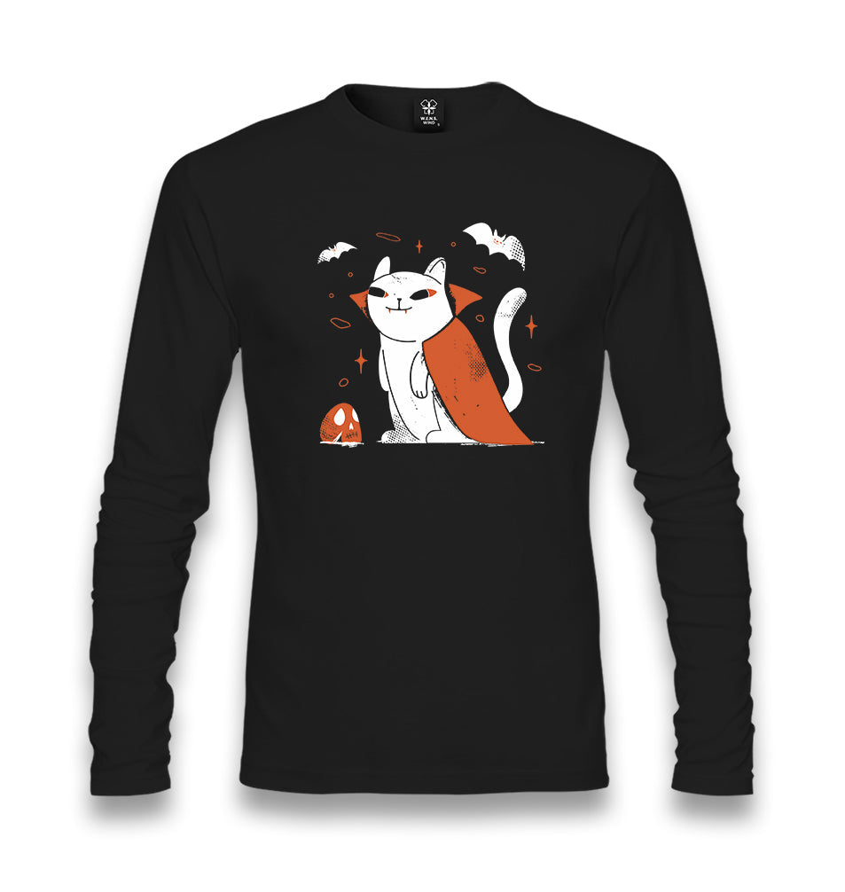 Halloween - Vampire Cat Unisex Black Longsleeve - Premium  from W.E.N.S. WIND - Just 7990! Shop now at W.E.N.S. WIND