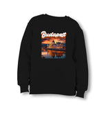 Budapest Parlament Night View - ÖS3198 Kid's Black Sweatshirt - Premium  from W.E.N.S. WIND - Just 7990! Shop now at W.E.N.S. WIND