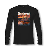 Budapest Parlament Night View - ÖS3198 Unisex Black Longsleeve - Premium  from W.E.N.S. WIND - Just 7990! Shop now at W.E.N.S. WIND