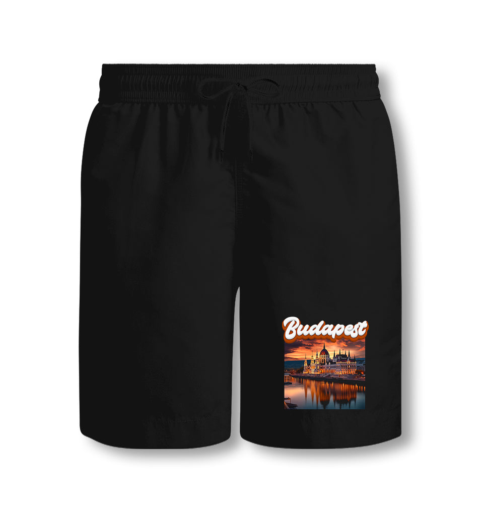 Budapest Parlament Night View - ÖS3198 Black Shorts - Premium  from W.E.N.S. WIND - Just 7990! Shop now at W.E.N.S. WIND