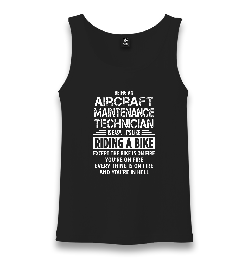 Aircraft Maintenance Technician Unisex Black Tank Top - Premium  from W.E.N.S. WIND - Just 6490! Shop now at W.E.N.S. WIND