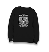 Aircraft Maintenance Technician Kid's Black Sweatshirt - Premium  from W.E.N.S. WIND - Just 7990! Shop now at W.E.N.S. WIND