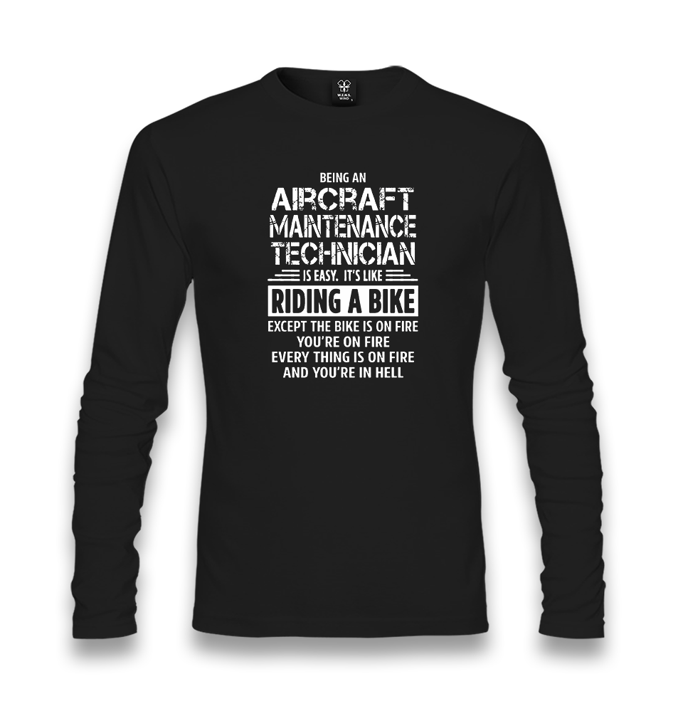 Aircraft Maintenance Technician Unisex Black Longsleeve - Premium  from W.E.N.S. WIND - Just 7990! Shop now at W.E.N.S. WIND