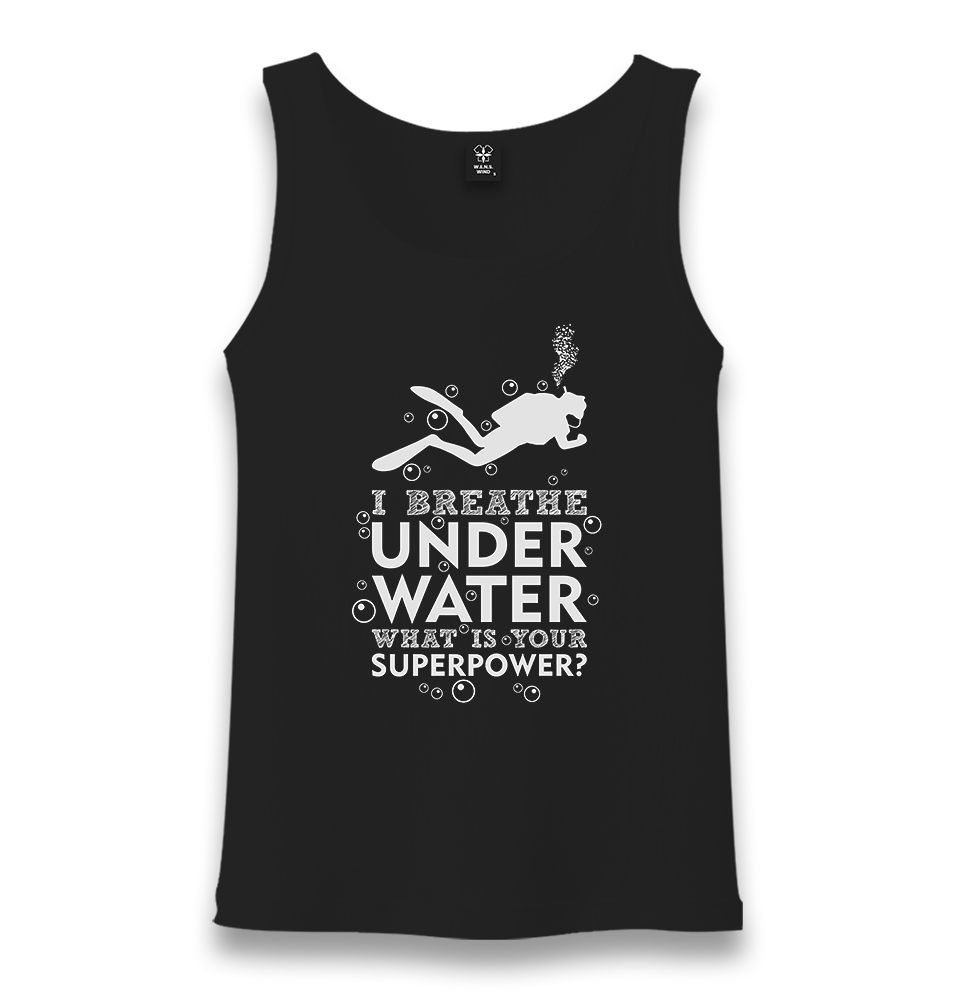 Breathe Underwater Unisex Black Tank Top - Premium  from W.E.N.S. WIND - Just 6490! Shop now at W.E.N.S. WIND