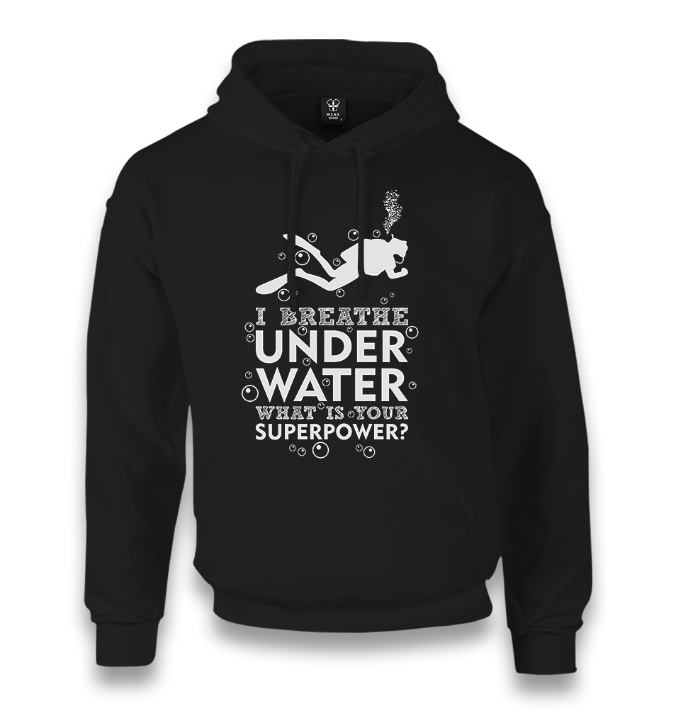 Breathe Underwater Unisex Black Hoodie - Premium  from W.E.N.S. WIND - Just 11990! Shop now at W.E.N.S. WIND